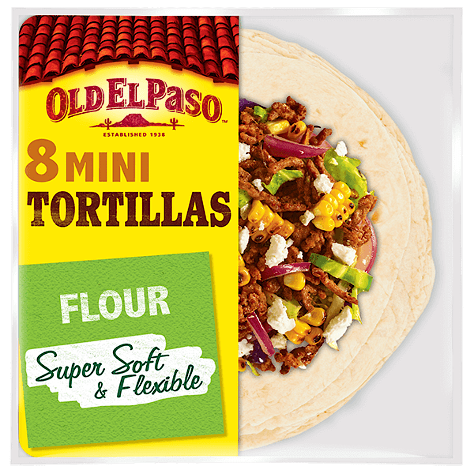 un paquet de 8 mini tortillas de farine Old El Paso, 220g